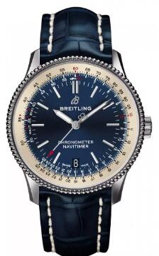 The blue dial Navitimer is also suitable for workplace for women.